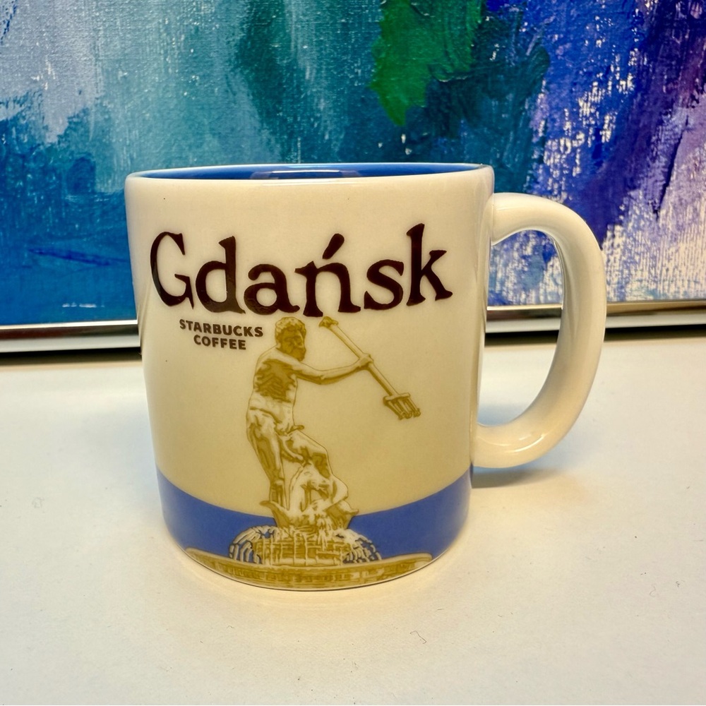 Starbucks Gdansk Poland Global Icons Espresso Mug 3 fl oz 89 ml Mini Small 2012 - Picture 3 of 14